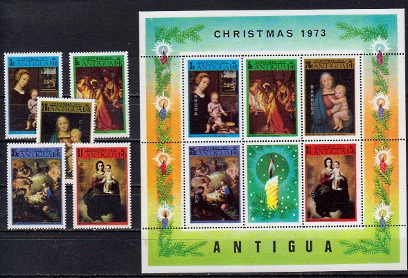 Briefmarken Antigua und Barbuda 305-09 ** + Block 9 **