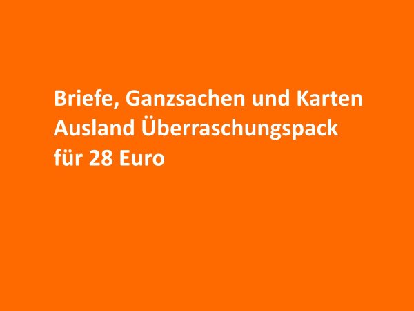 Briefe, Ganzsachen und Karten Ausland Überraschungspack für 28 Euro