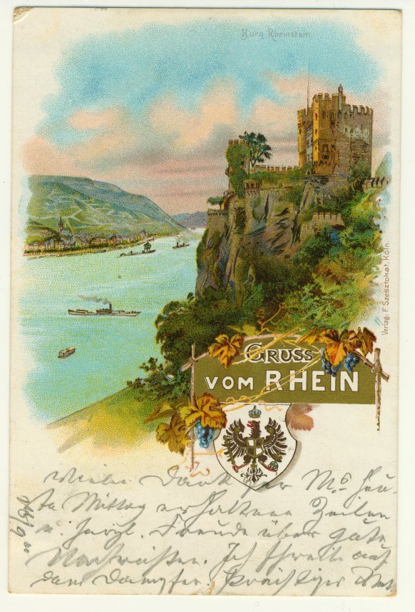 Ansichtskarte Burg Rheinstein 1900