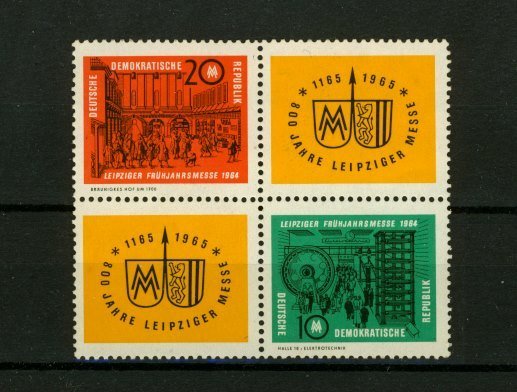 Briefmarke DDR 1012/13 ** Zusammendruck