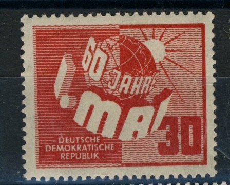 Briefmarke DDR 250 **  60 Jahre Tag der Arbeit