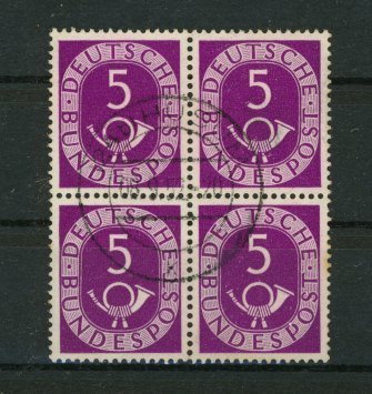 Briefmarke BRD 125 gestempelt Viererblock
