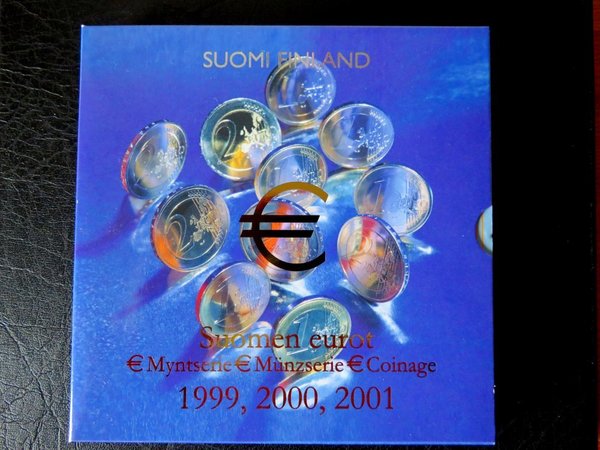 Münze Finnland Kursmünzensatz 1999 - 2001 offizieller Kombisatz Stempelglanz im Originalblister