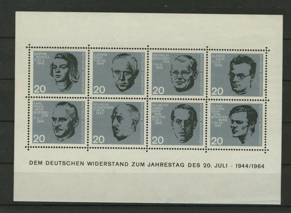 Briefmarke BRD Block 3 **  mit  431/38
