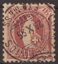 Briefmarke Schweiz 63 D o