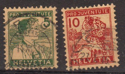Briefmarke Schweiz 128-29 o