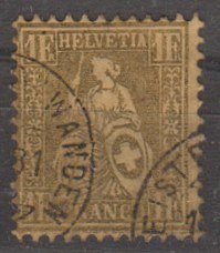Briefmarke Schweiz 28 o