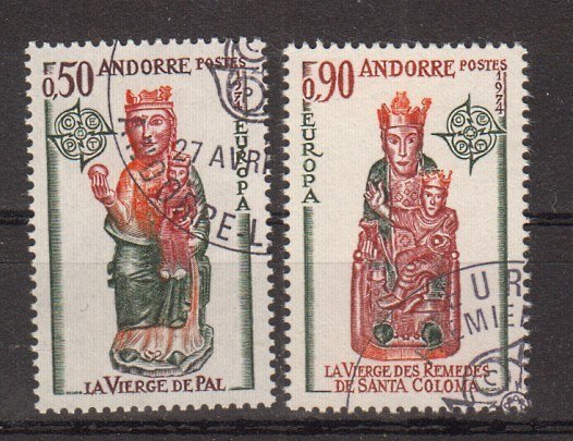 Briefmarke Andorra franz. 258-59 o