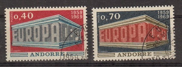 Briefmarke Andorra franz. 214-15 o