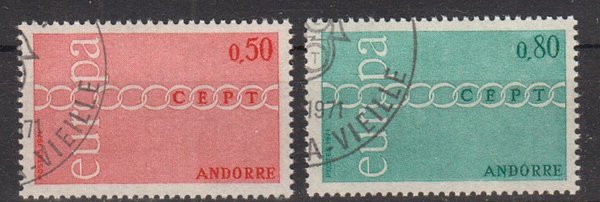 Briefmarke Andorra franz. 232-33 o