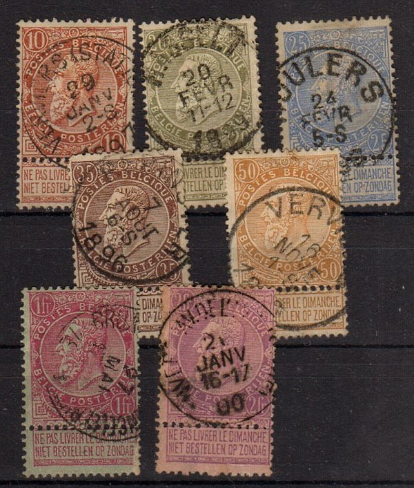 Briefmarke Belgien 53-59 o