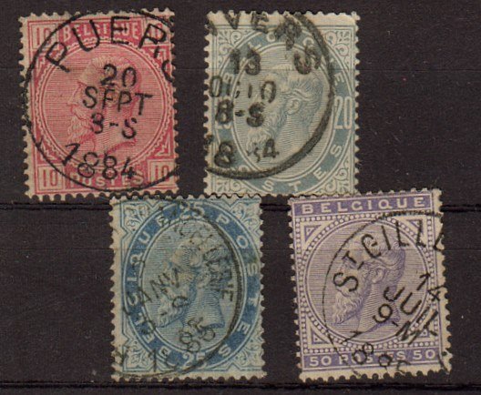 Briefmarke Belgien 35-38 o