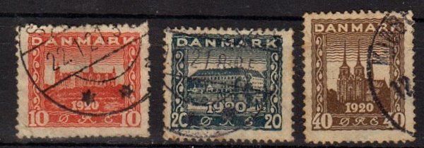 Briefmarke Dänemark 110-12 o