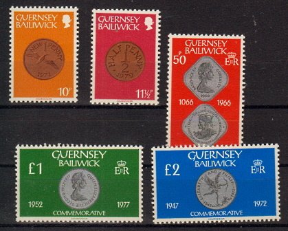 Briefmarke Guernsey 199-203 **