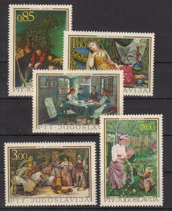 Briefmarke Jugoslawien 1257 b + 58 a + 59-61 b **