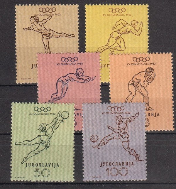 Briefmarke Jugoslawien 698-703 **
