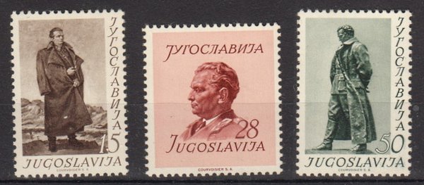 Briefmarke Jugoslawien 693-95 **