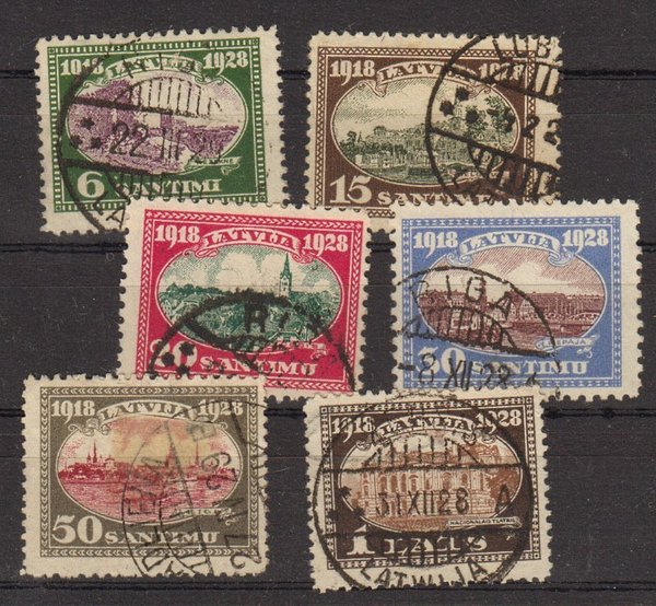 Briefmarke Lettland 132-37 o