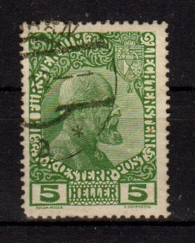 Briefmarke Liechtenstein 1 o