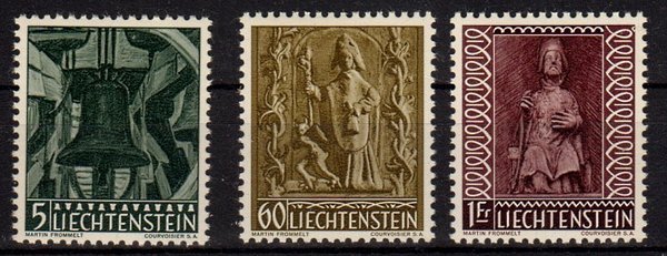 Briefmarke Liechtenstein 386-88 **