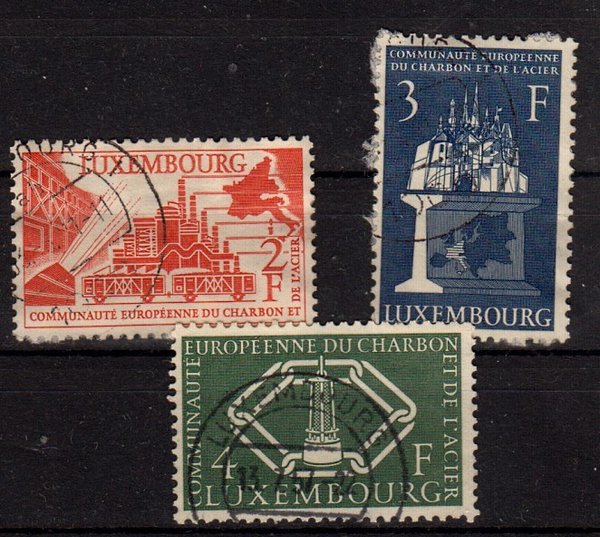 Briefmarke Luxemburg 552-54 o