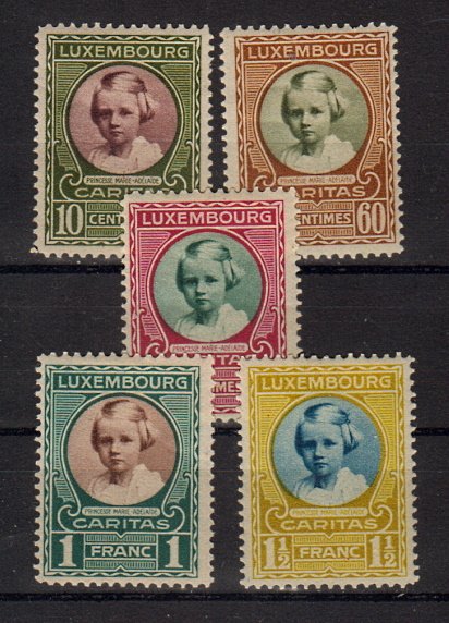 Briefmarke Luxemburg 208-12 *