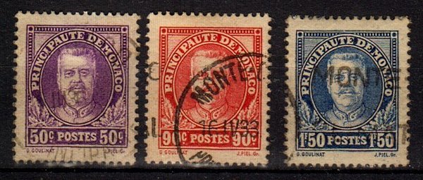 Briefmarke Monako 117-19 o