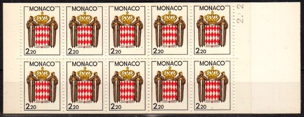 Briefmarke Monako 1832 ** Markenheft 0-1
