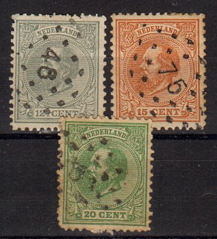 Briefmarke Niederlande 22-24 D o