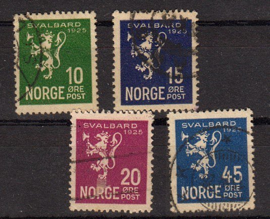 Briefmarke Norwegen 116-19 o