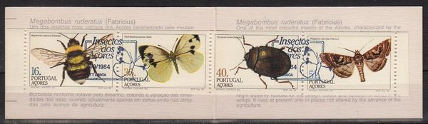 Briefmarke Portugal Azoren 365-68 C o Markenheft 4