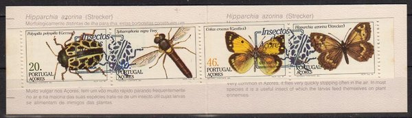 Briefmarke Portugal Azoren 369-72 o Markenheft 5