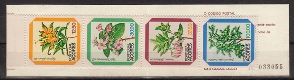 Briefmarke Portugal Azoren 358-61 ** Markenheft 3
