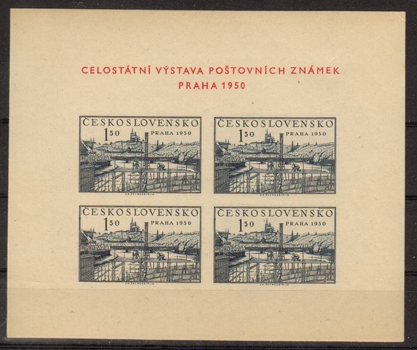 Briefmarke Tschechoslowakei Block 12 *
