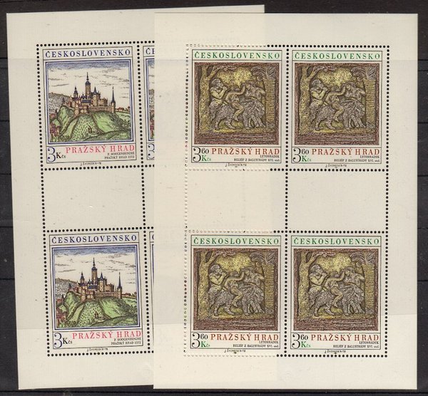Briefmarke Tschechoslowakei 2343-44 ** Kleinbogen