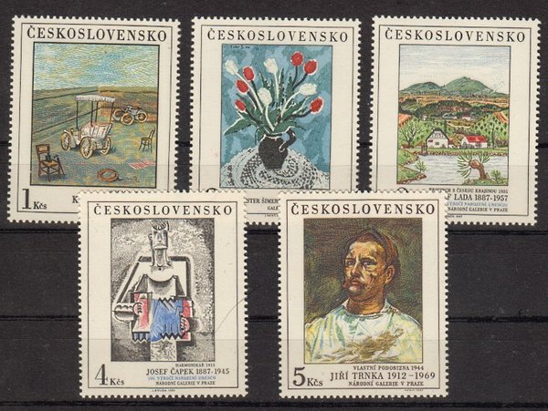 Briefmarke Tschechoslowakei 2933-37 **