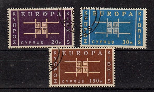 Briefmarke Zypern 225-27 o