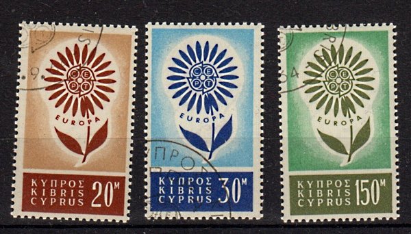 Briefmarke Zypern 240-42 o