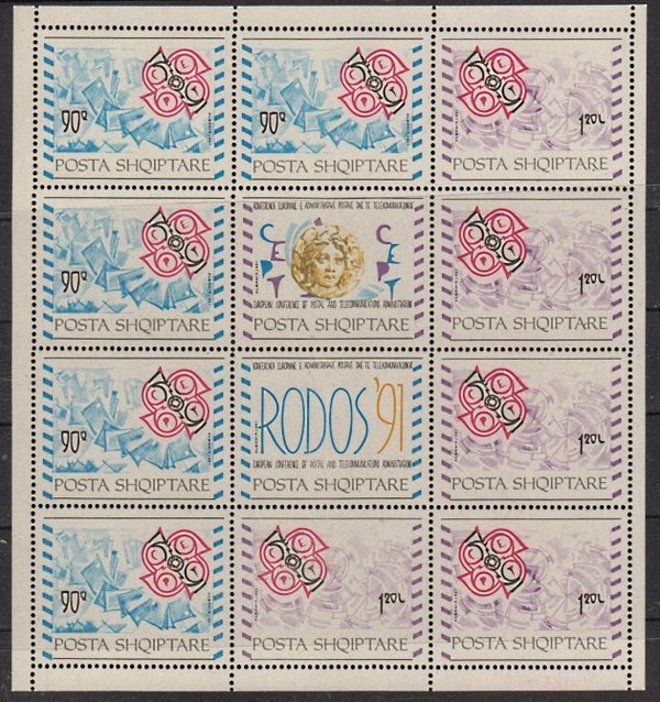 Briefmarke Albanien 2495-96 ** Kleinbogen