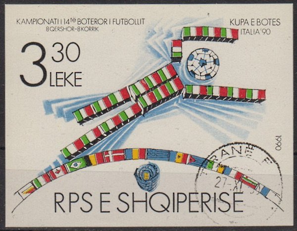 Briefmarke Albanien Block 91 o