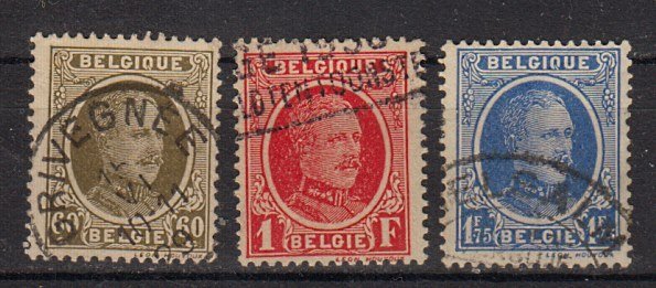 Briefmarke Belgien 227-29 o
