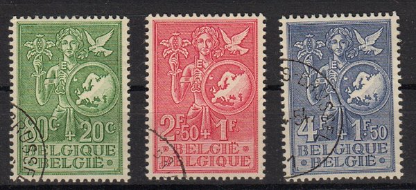 Briefmarke Belgien 976-78 o