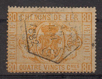 Briefmarke Belgien Eisenbahnmarken 5 o