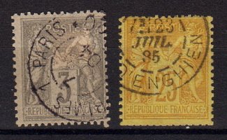 Briefmarke Frankreich 77-78 o