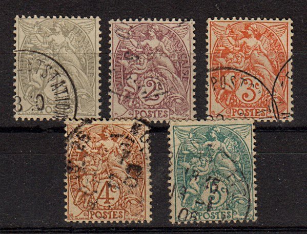 Briefmarke Frankreich 86-90 o