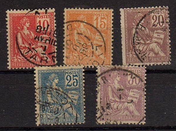 Briefmarke Frankreich 91-95 o