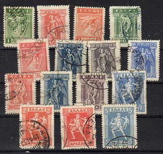 Briefmarke Griechenland 190-205 o