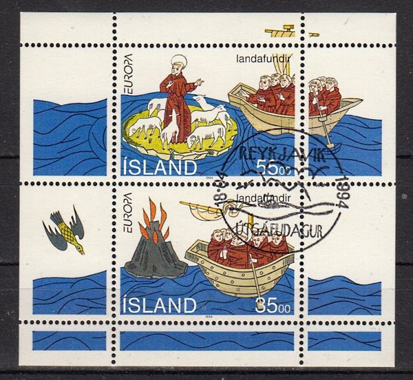 Briefmarke Island Block 15 o