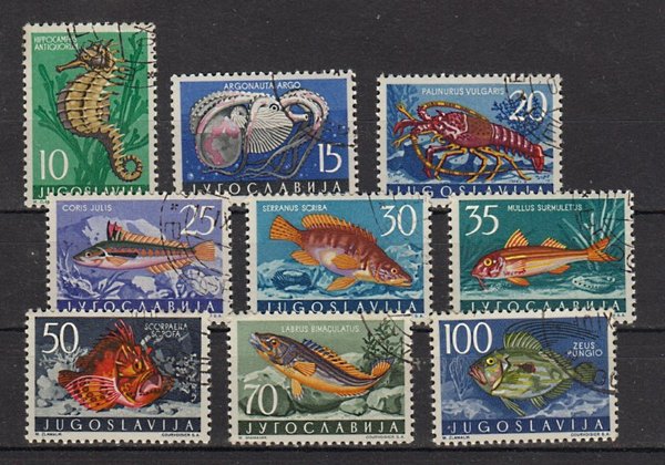 Briefmarke Jugoslawien 795-803 o