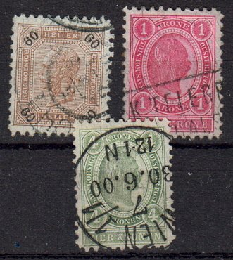 Briefmarke Österreich 80-81 + 83 B o